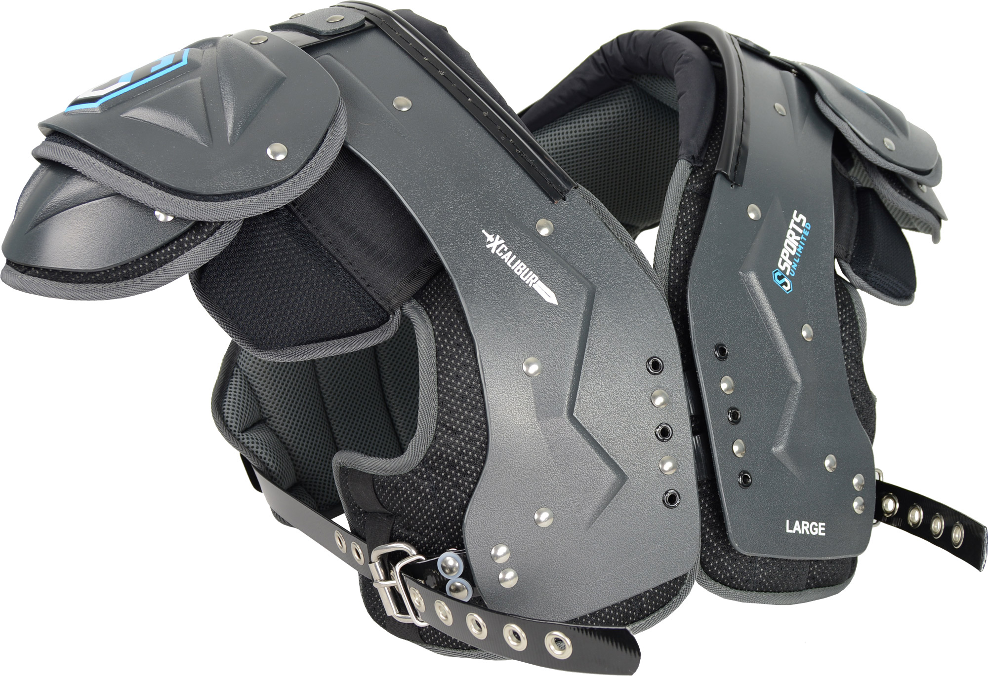 Sports Unlimited Xcalibur Adult Football Shoulder Pads, New - Picture 9 of 10